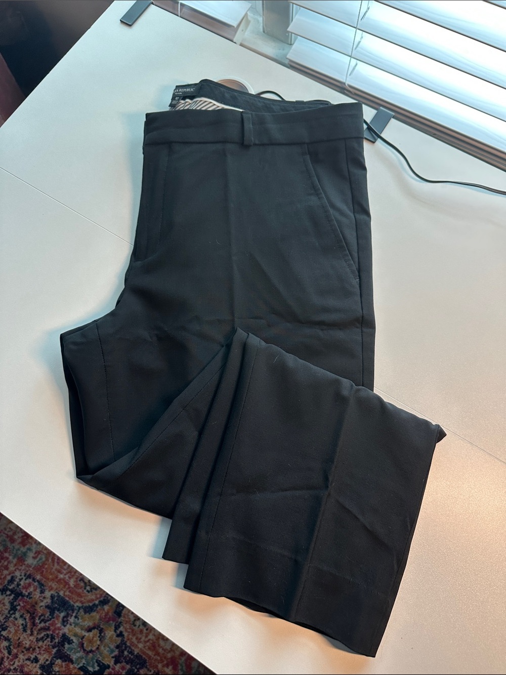 Banana Republic Black Ankle Cropped Dress Pants